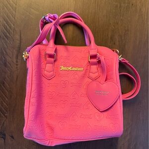 Juicy Couture Vibrant Pink Heart Satchel